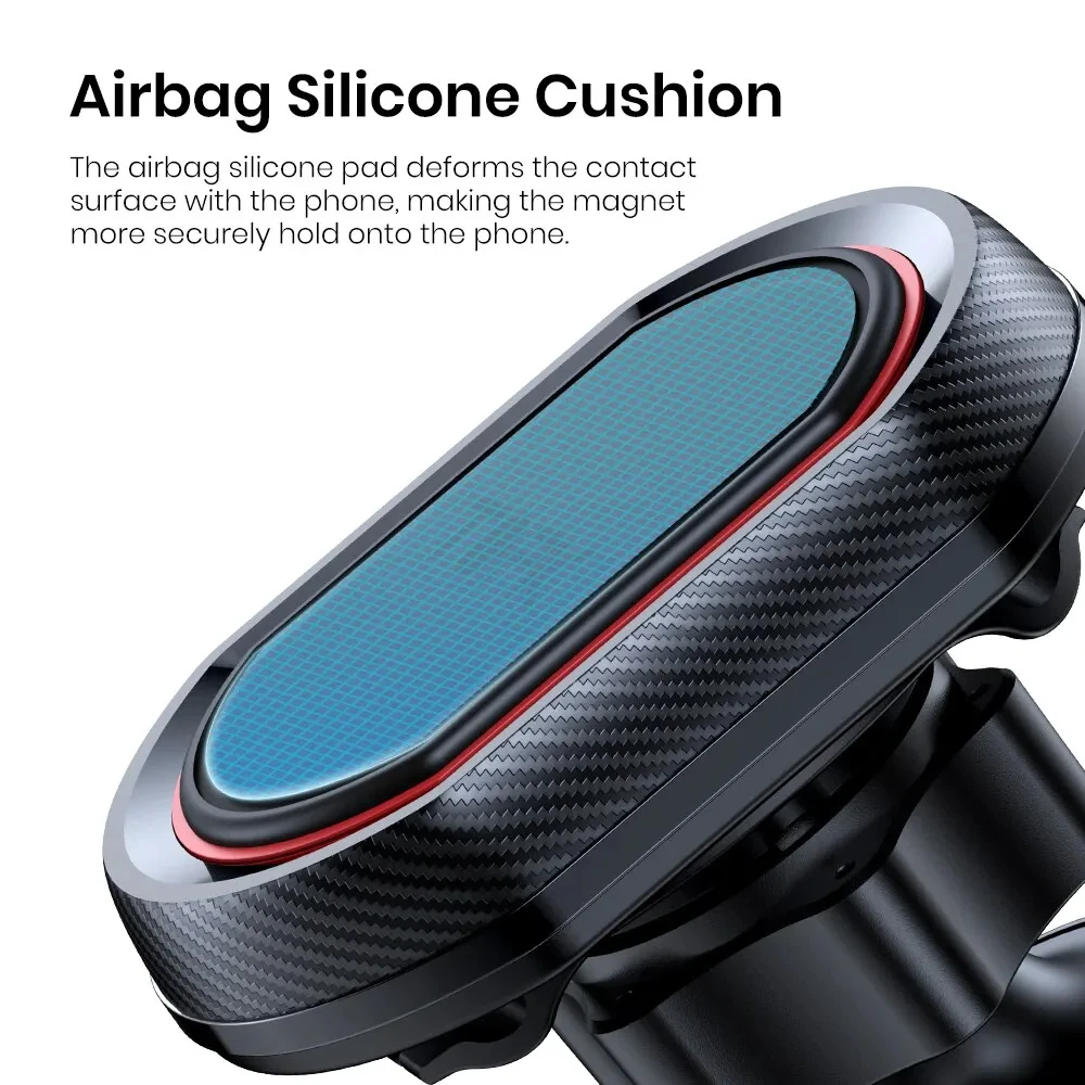حامل هاتف السيارة المغناطيسي 2 في 1 حامل هاتف بدون استخدام اليدين للوحة القيادة وفتحة تهوية لهاتف iPhone Samsung Android #4