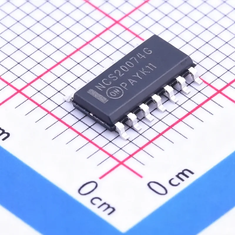 20PCS/LOT NCS20074DR2G marking NCS20074 Standard (General Purpose) Amplifier 4 Circuit Rail-to-Rail 14-SOIC