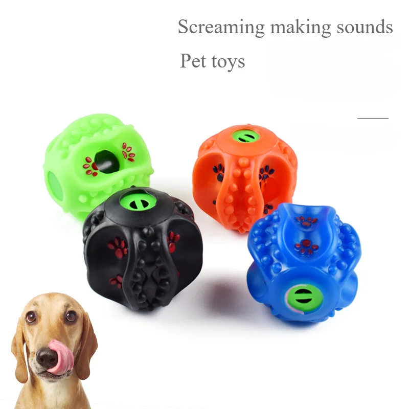 Pet Leakage Ball Curved Surface Spherical Sound Strange Barking Dog Puzzle Grinding Dog Toy