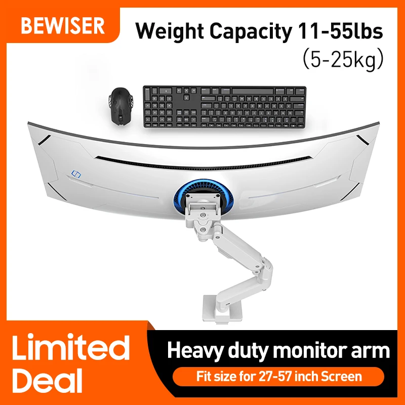 Bewiser モニターアーム 32～57インチ 対応 25kg耐荷重