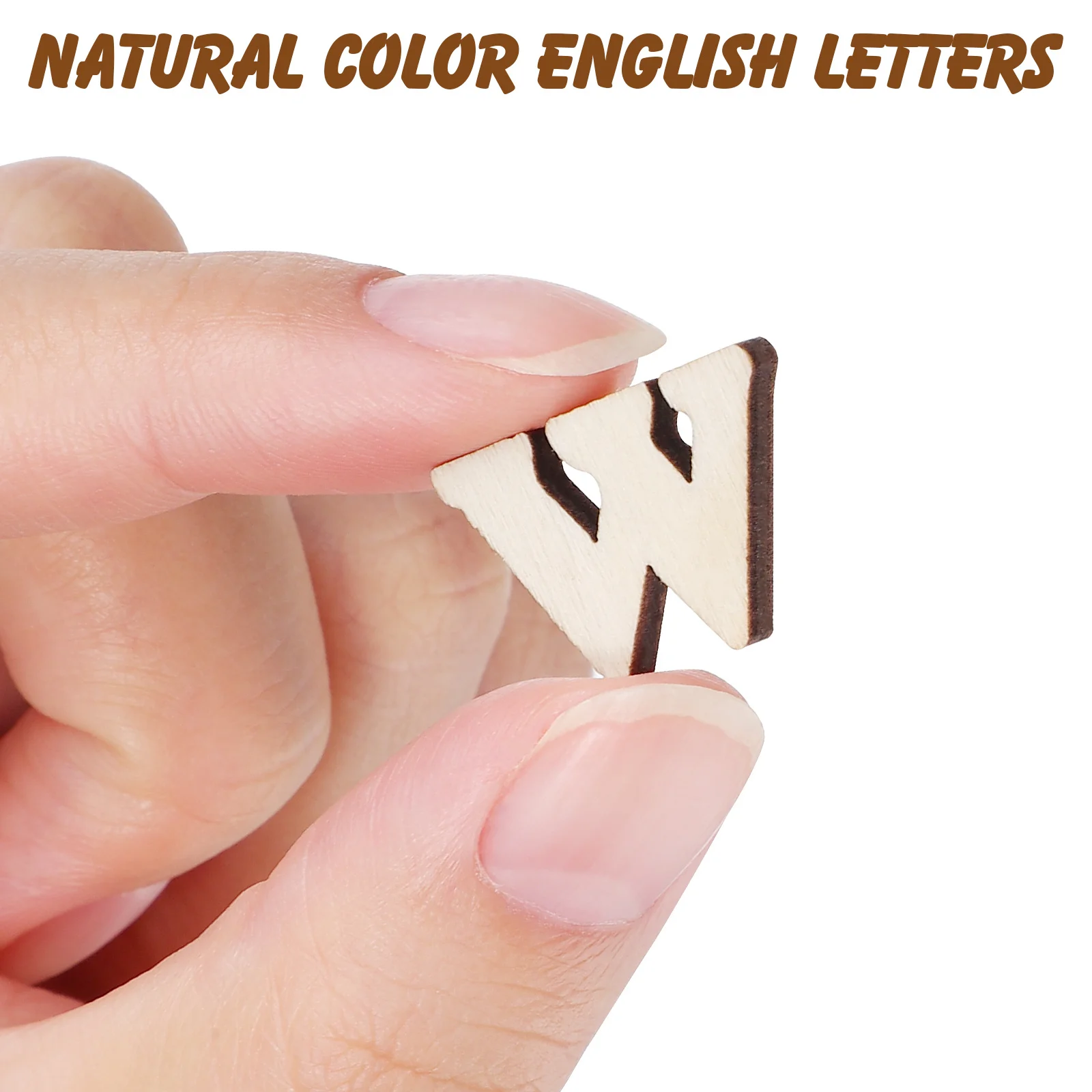 204 pcs Natural Wood Color Alphabet Numbers Wooden Letters For Crafts Small Letter Tiles Diy Decor Learning Handicraft Supplies
