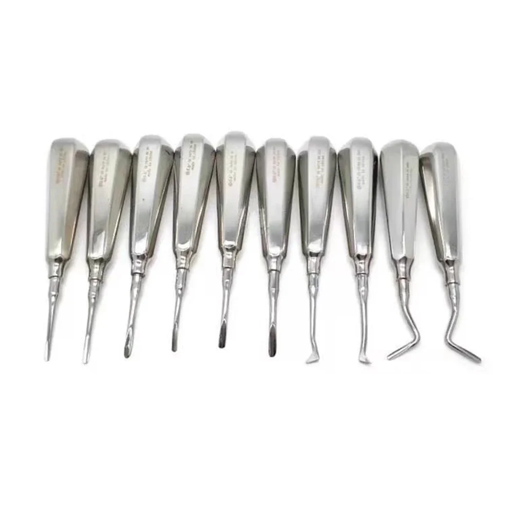 Stainless Steel Dental Elevator Straight Curved Cryer Stump Apex Tooth Extraction Root Tip Pick Tool Dentist Surgical Instrument