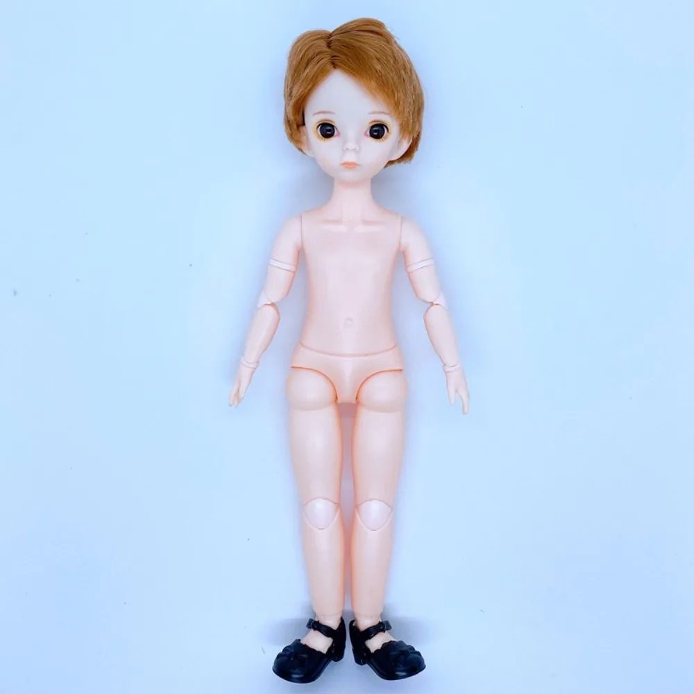 

Children With Hair Boys Dolls Toy 3D Eyes Jointed Swivel 1/6 Doll 30cm Dress Up Joints Doll Kids Toys