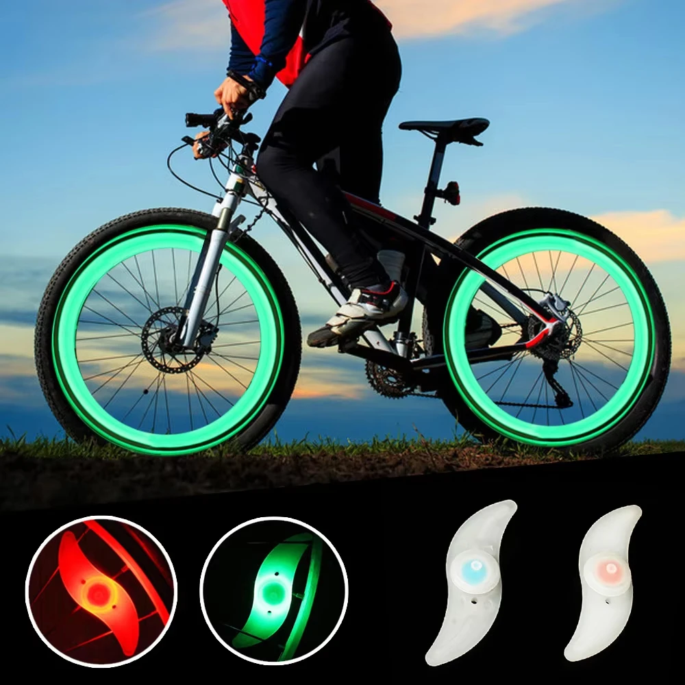 Colorful Bike Wheel Spoke Light Waterproof MTB Balance Bicycle Light LED Tyre Tire Flash Lights Warning Cycling Lamp