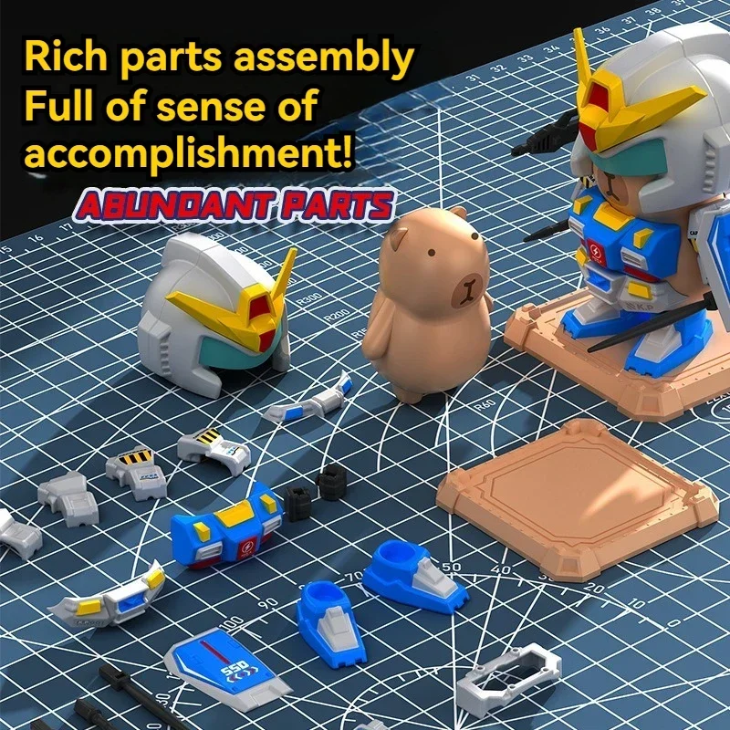 창의적인 새로운 만화 카피바라 자석 메카 아머 재미있는 인형 수제 게임 특별 장식 장난감