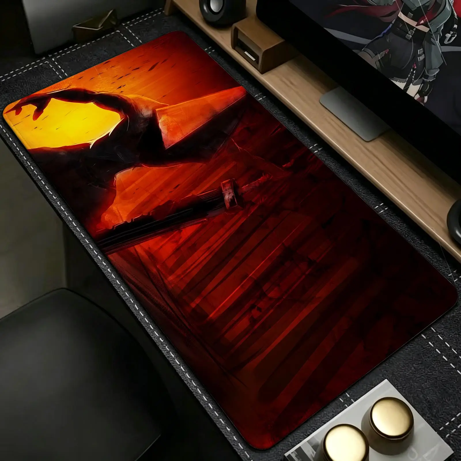 Mouse Pad Esports gaming mouse pad, stitched edge computer desk mat,anime style desktop mouse mat SILENT HILL