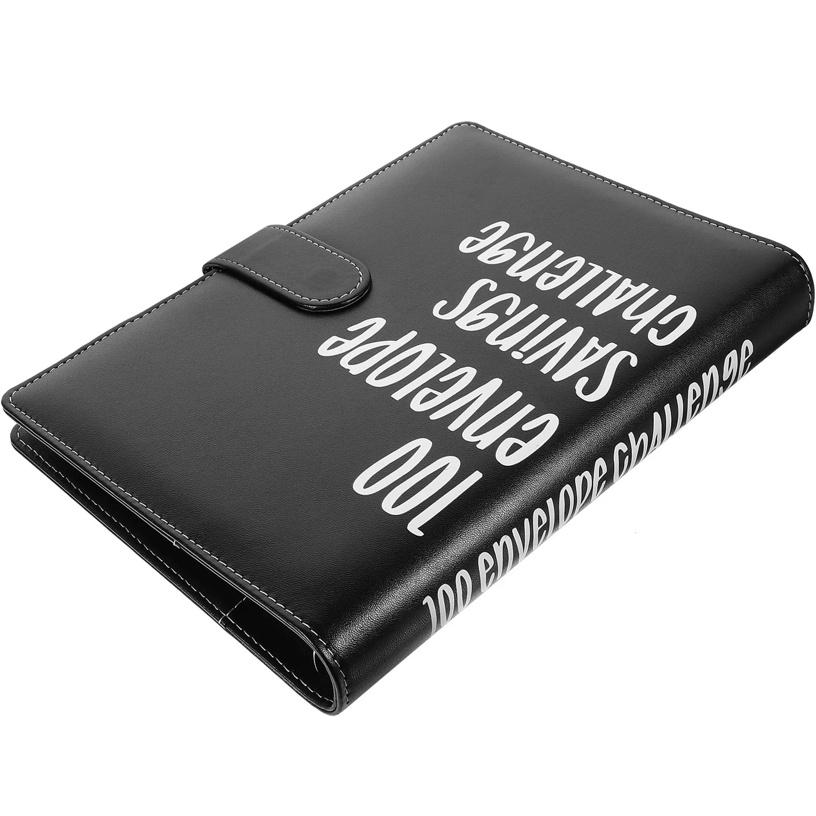 

100EnvelopeChallenge A5BudgetPlanner Notebook MacaronBlackCover 25GridCardFilms 1DailyCard PVCLeather SafeMaterials