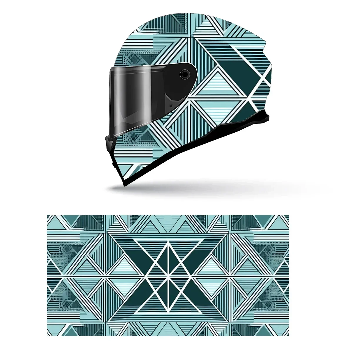 

Abstract Shapes Cool Design Full Helmet Wrap Sticker Motorcycle Helmet Racing Graphic Decal Vinyl Wrap Helmet Decorative Sticker