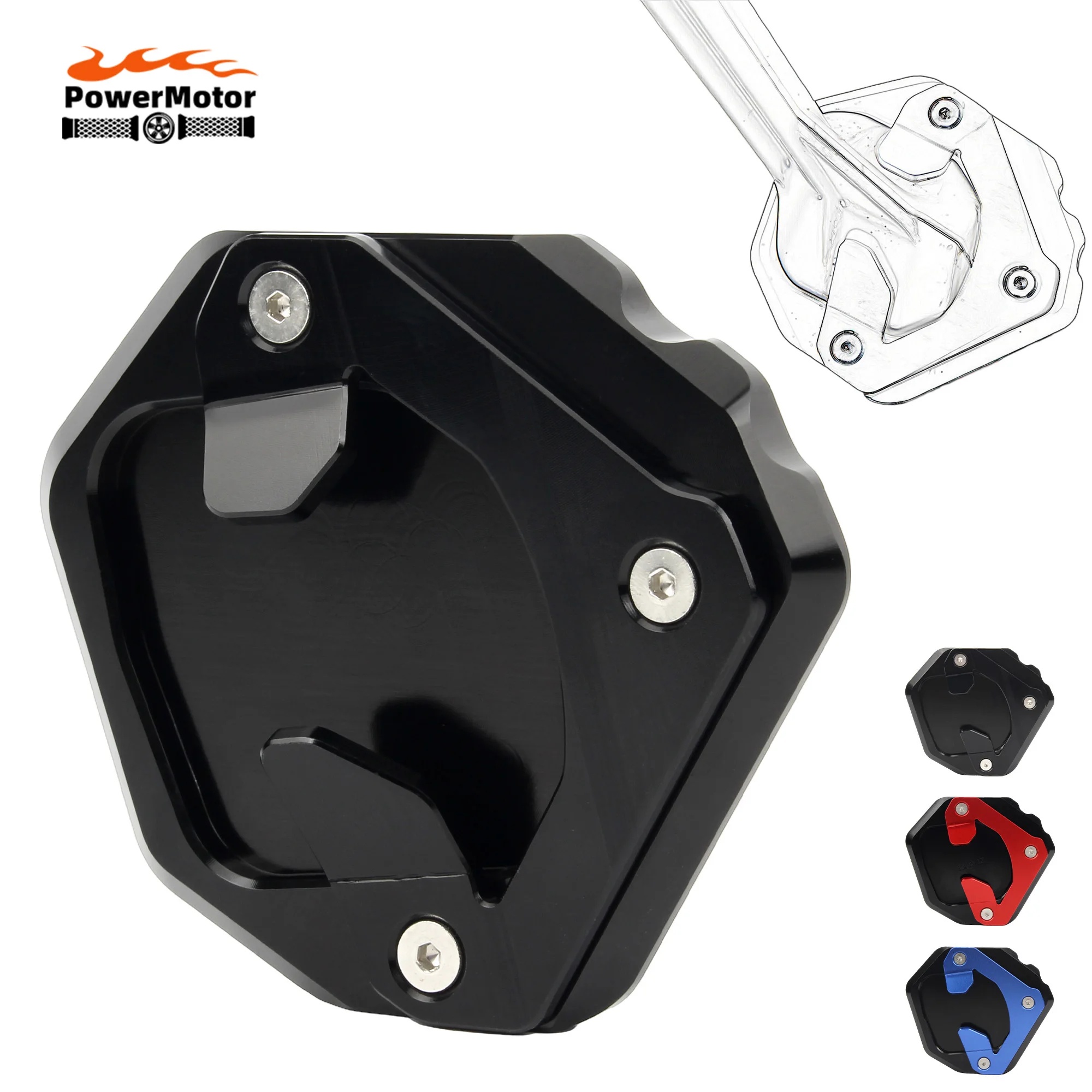 

For YAMAHA TENERE 700 XTZ 700 XTZ700 2019-2023 Motorbike Kickstand Extension Plate Foot Side Stand Enlarge Pad Motorcycle Parts