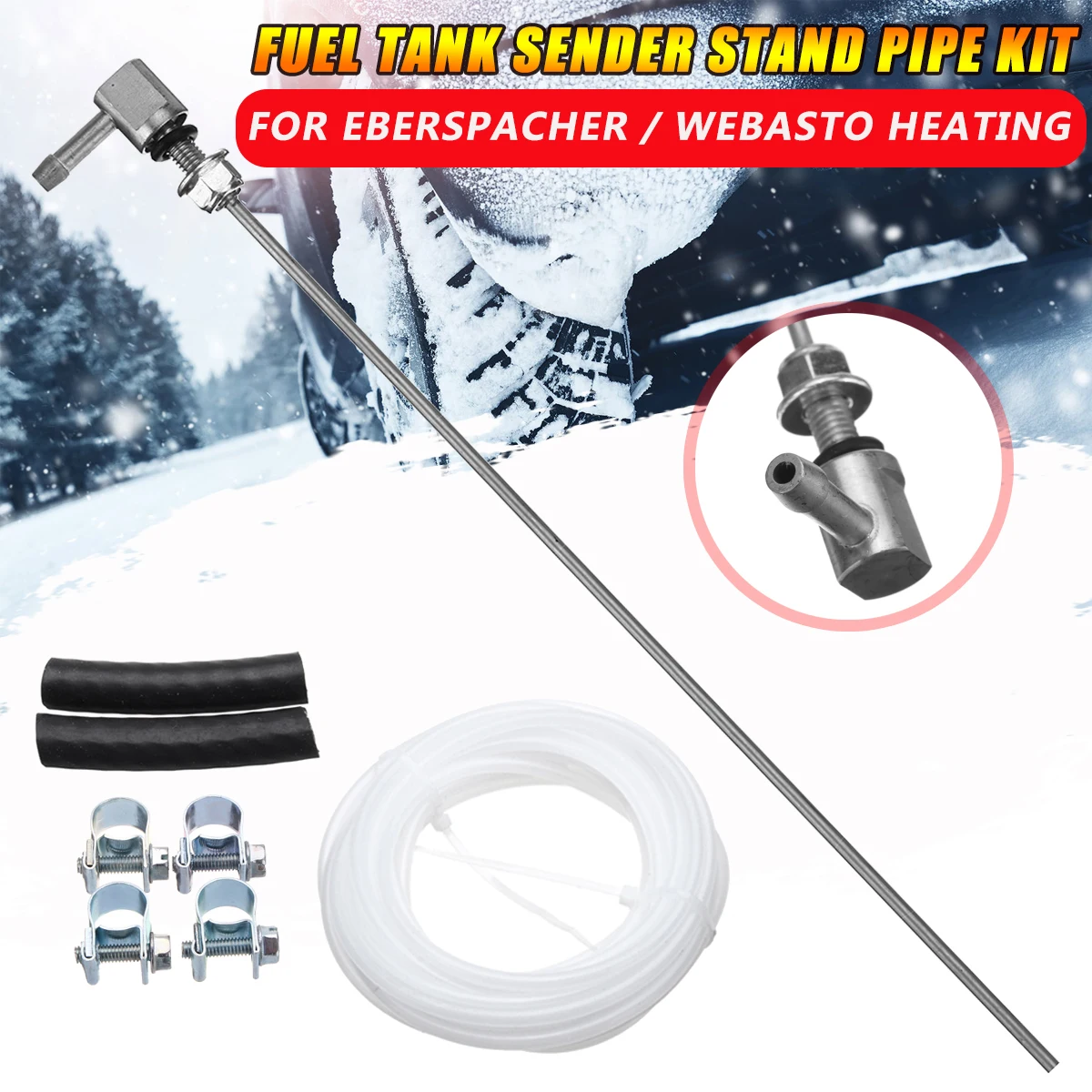 

4M Fuel Tank Pipe Fuel Tank Sender Stand Pipe Pick Up Clip Fuel Connection Hose Kit For Webasto Eberspacher Heater