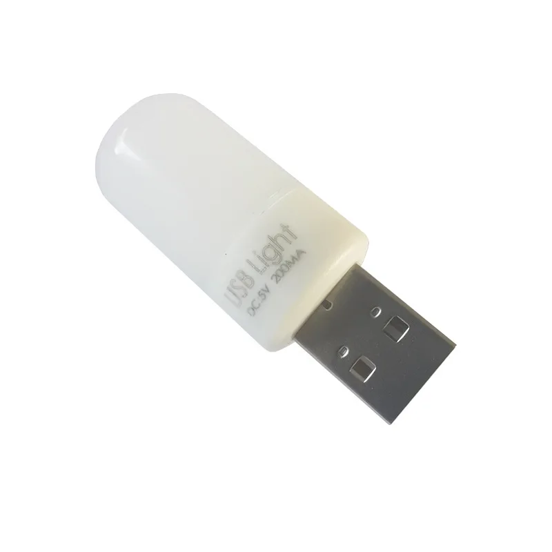 البوب ص ​ المحمولة USB LED ضوء الليل 5 فولت 1 واط حليبي الأبيض قذيفة LED مصباح دافئ/بارد أبيض لمبة LED صغيرة الاتصال مع بنك الطاقة Noteboo