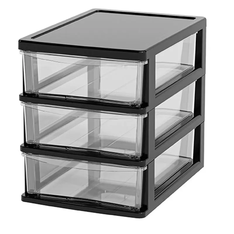 WORTHOWN-Clear Desktop Storage Box With Drawer - Heightened Table Organizer For Home & Cosmetics