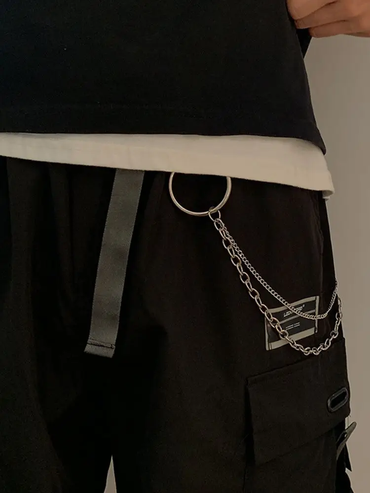 Unisex Metal Punk Chain Waist Belt, Cool Hip‑Hop New Wave Style Trouser Chain Accessory For Daily Outfit Matching