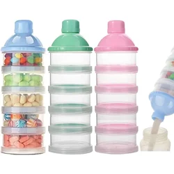 4 Grid Portable Milk powder box container Toddle Baby Snacks Food Storage Box Formula Dispenser Milk Powder Bottles