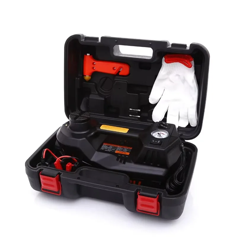 12V Electric Hydraulic Jack for Car SUV Off Road Rescue Tool with Air Pump Set and Torque Wrench