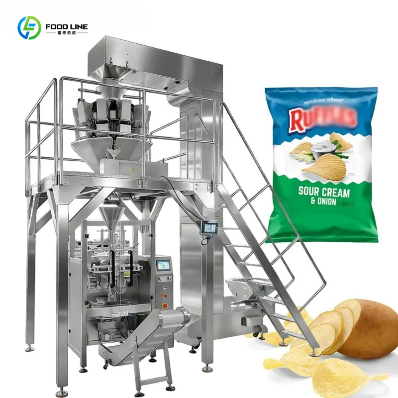 Customized Automatic Weighing Snack Packaging Machine Nitrogen Flush Type for Potato Chips Manufacturer Direct Price