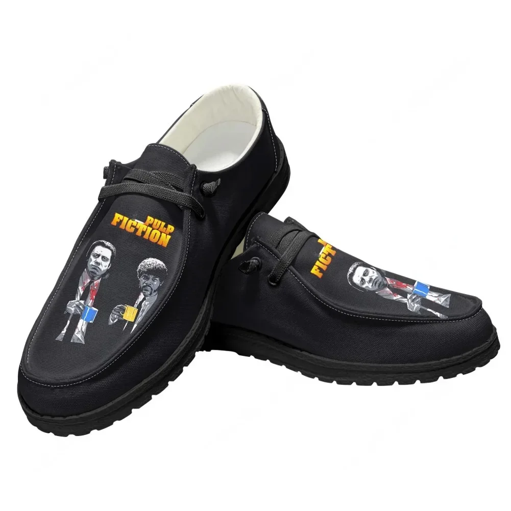 

Pulp Fiction Casual Shoes John Travolta Mens Womans Flat Shoe Breathable Outdoor Lightweight Footwear Couple Custom Made Shoe