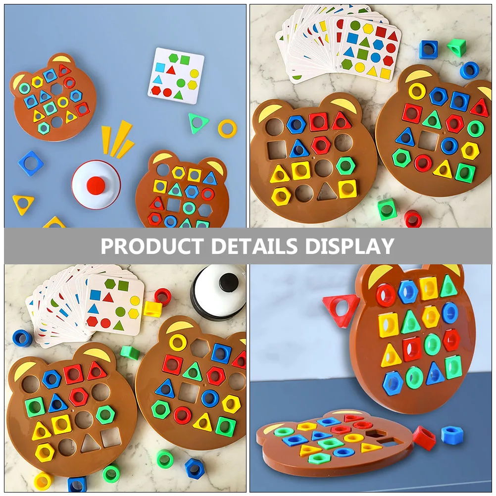 1 Zestaw Gry Edukacyjnej dla Maluchów: Dopasowywanie Kształtów, Wczesna Edukacja, Sortowanie Kolorów, Interakcja Rodzic-Dziecko, Nauka i Trening