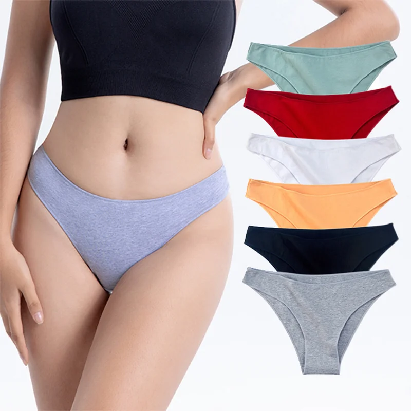 3PCS/Set Women Sexy Seamless Cotton Panties Low Waist Underwear Female Underpants Solid Color Soft Girl Briefs Intimates NKT2112