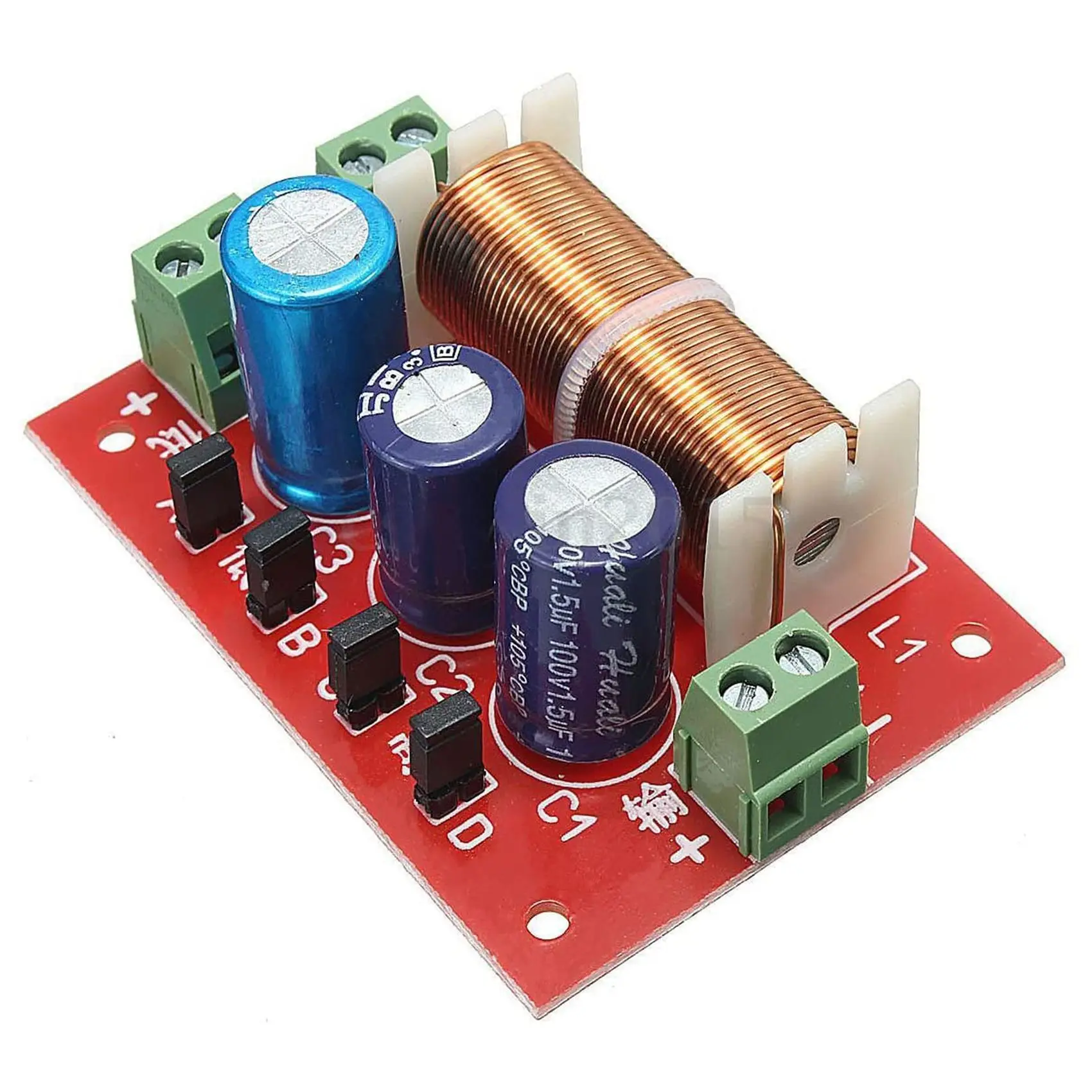 Crossover de alto-falante 400W, 2 vias, alto-baixo, 4-16 Ohm, divisor de frequência para alto-falante