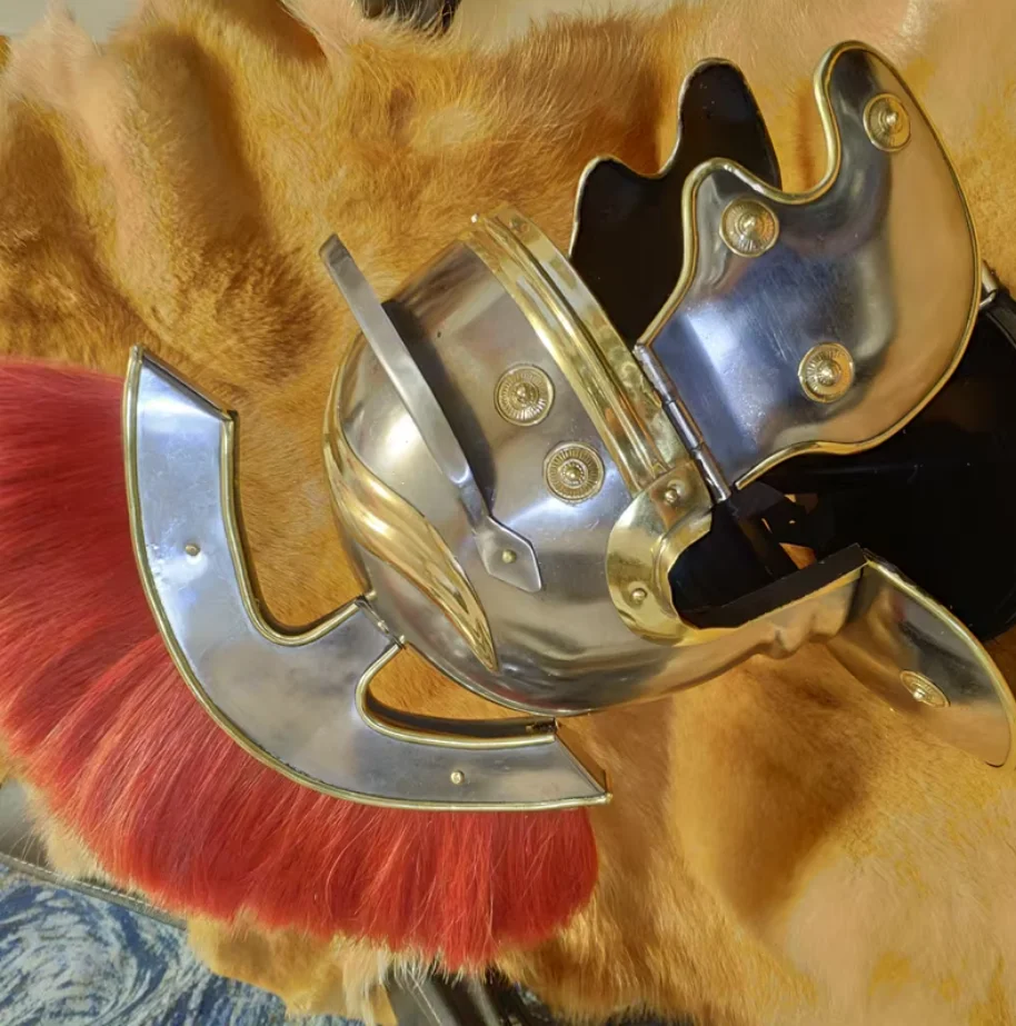 Optio Cascos romanos máscara de cosplay Casco de centurión romano portátil animado Casco Gaul tipo G