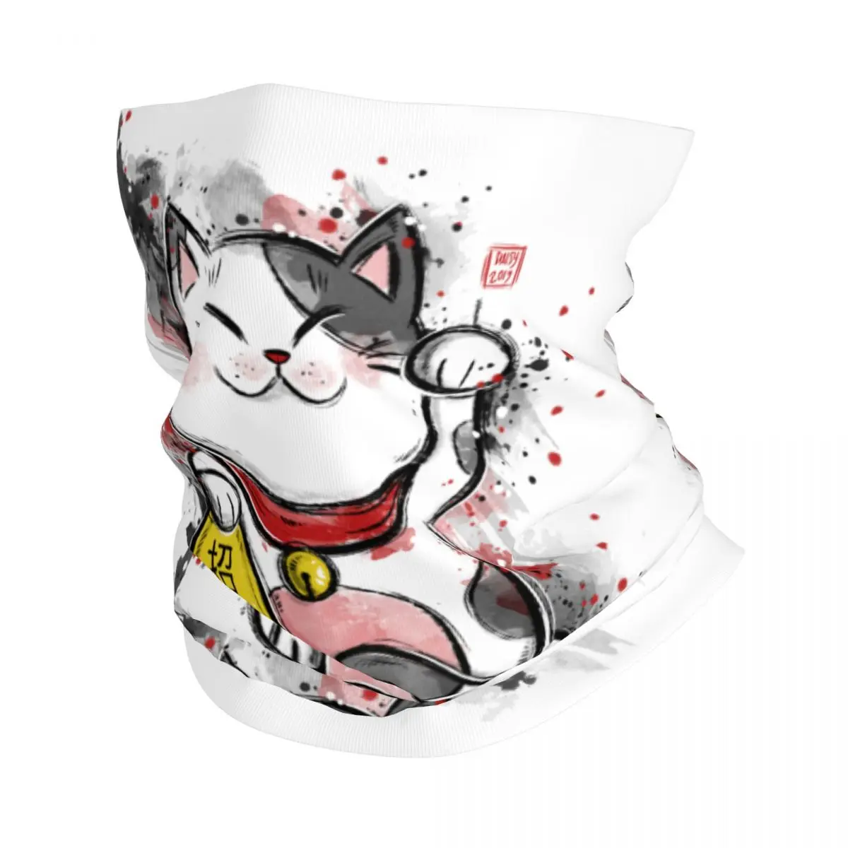 

Kawaii Манеки Neko Зимняя повязка на голову шею обогреватель для женщин мужчин лыж Кемпинг трубка шарф счастливый кот лицо бандана гетры