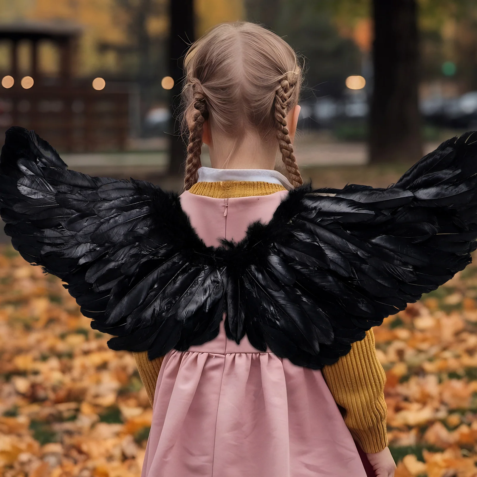 Children Angel Plume Wings Soft Light Wings for Kids Stage Performance Halloween Carnival Party Cosplay Costume