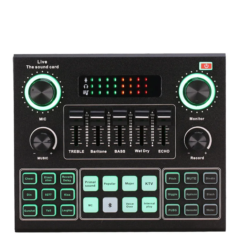 Zehn Artikel TLF Xtuga V9S Hot Selling Plus USB Live Soundkarte o Mixer Soundkarte YouTube Gaming Livestream Aufnahme Lager