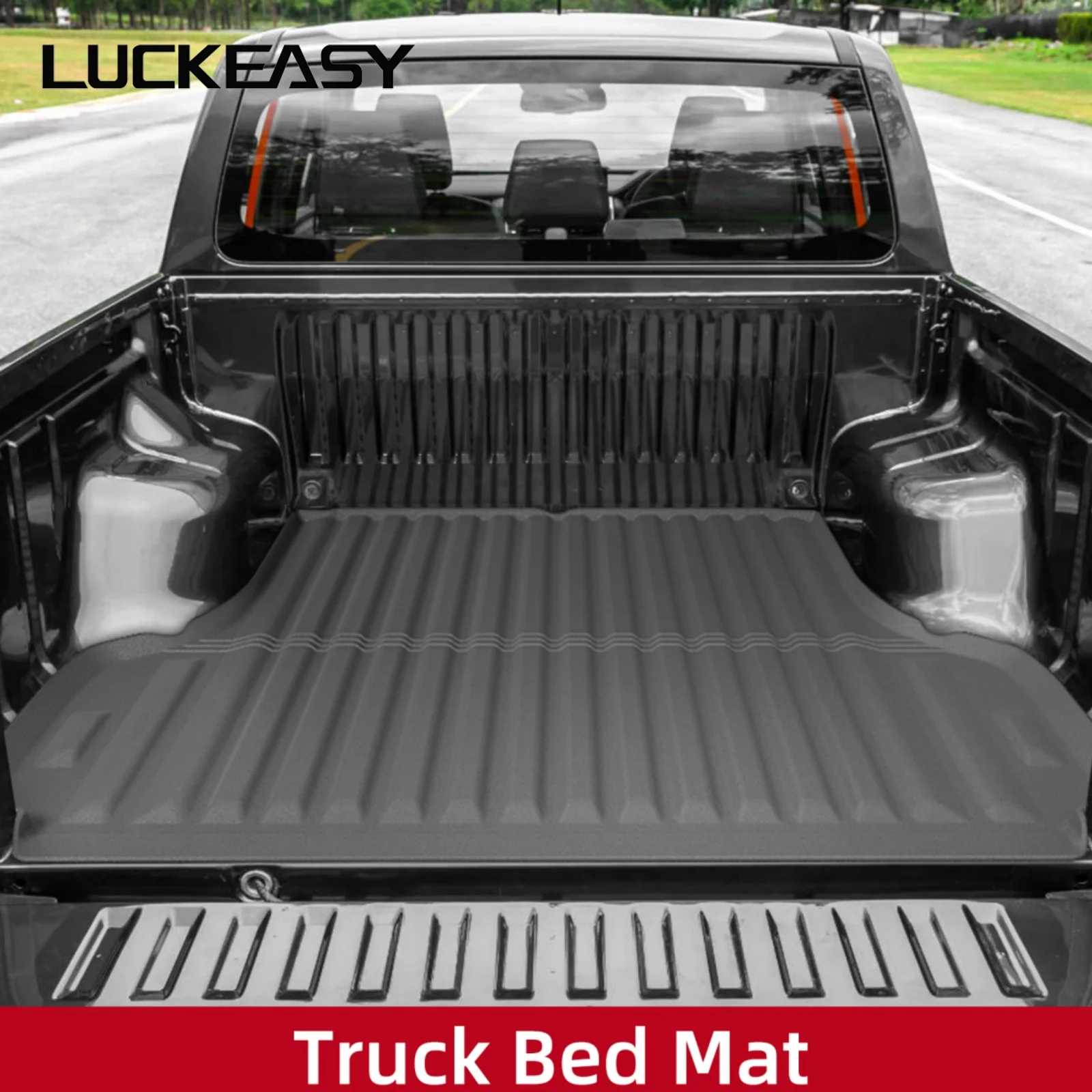 LUCKEASY Right Drive for Mitsubishi Triton Double Cab 2024-2026 Car All-weather Floor Mats Cargo Trunk Pad TPE Accessories