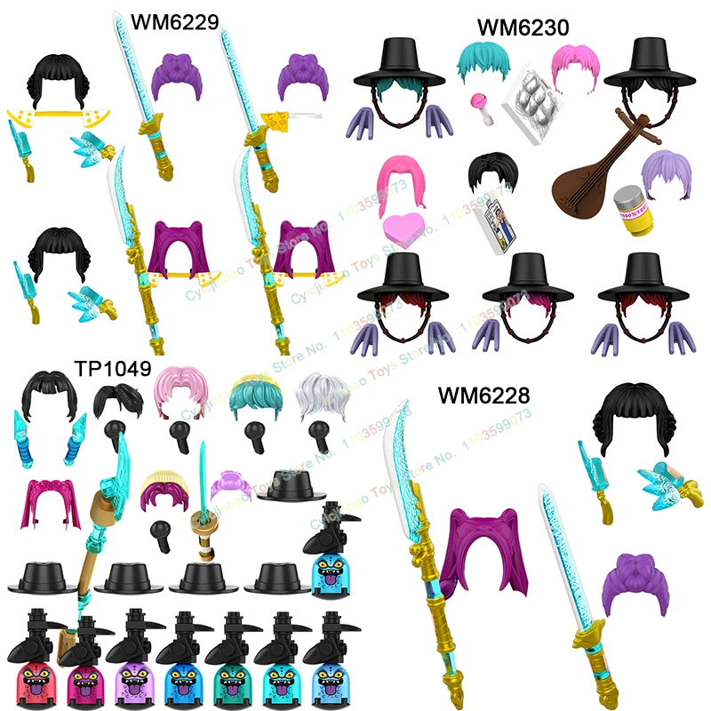 Klocki konstrukcyjne TP1049 WM6230 MOC Anime Komiks piosenkarka piosenkarz akcji figurki akcesoria model zabawki prezenty