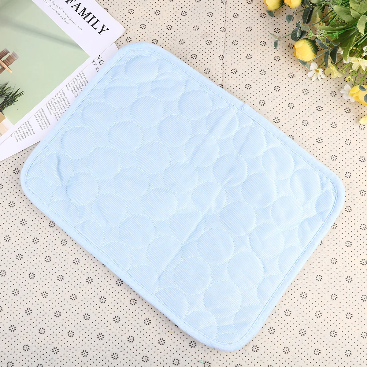 

Fabric For Dogs Cats Durable Lightweight Blue 40X30Cm Ice Cooling Bed Pet Cooling Pad Summer Pet Dog Cool Mat Cat