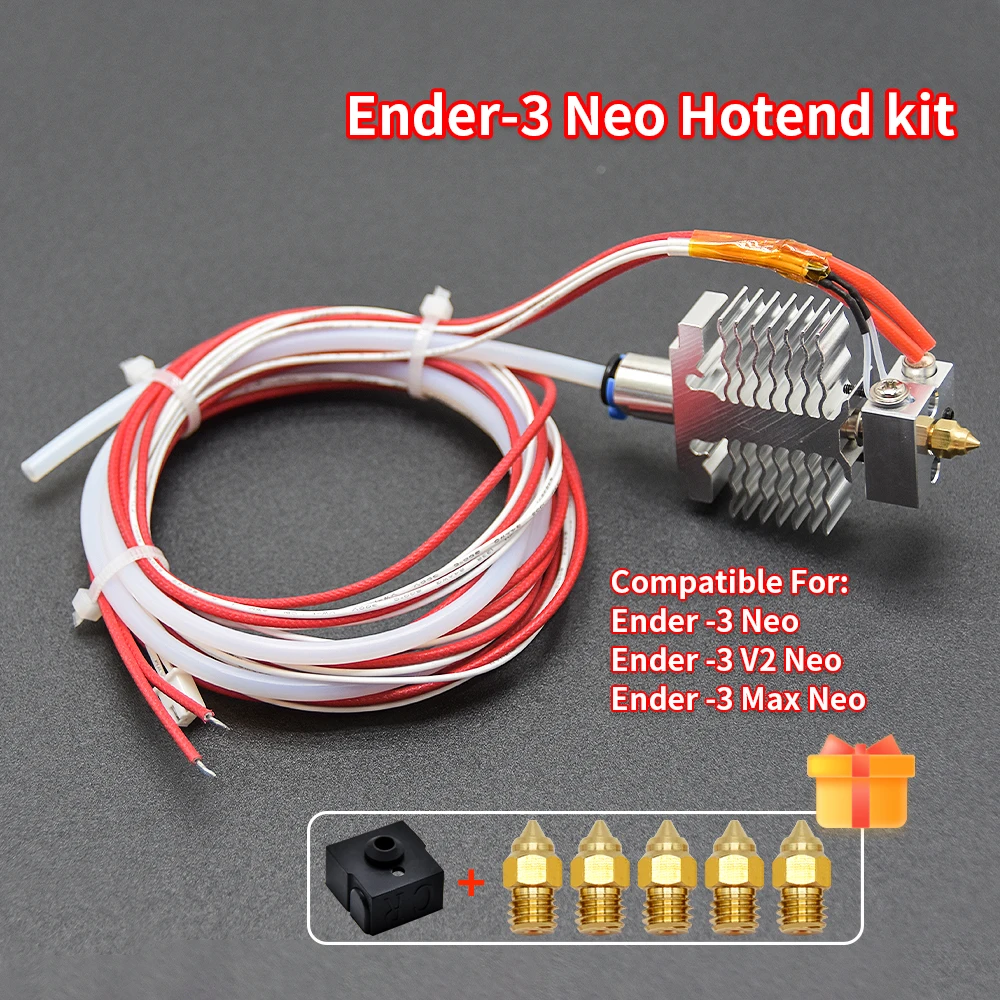 For Ender 3 Neo Hotend Kit Hotend Assembled Extruder For Ender 3 V2 Neo Ender 3 Max Neo Ender 3 Neo 0.4mm Nozzle