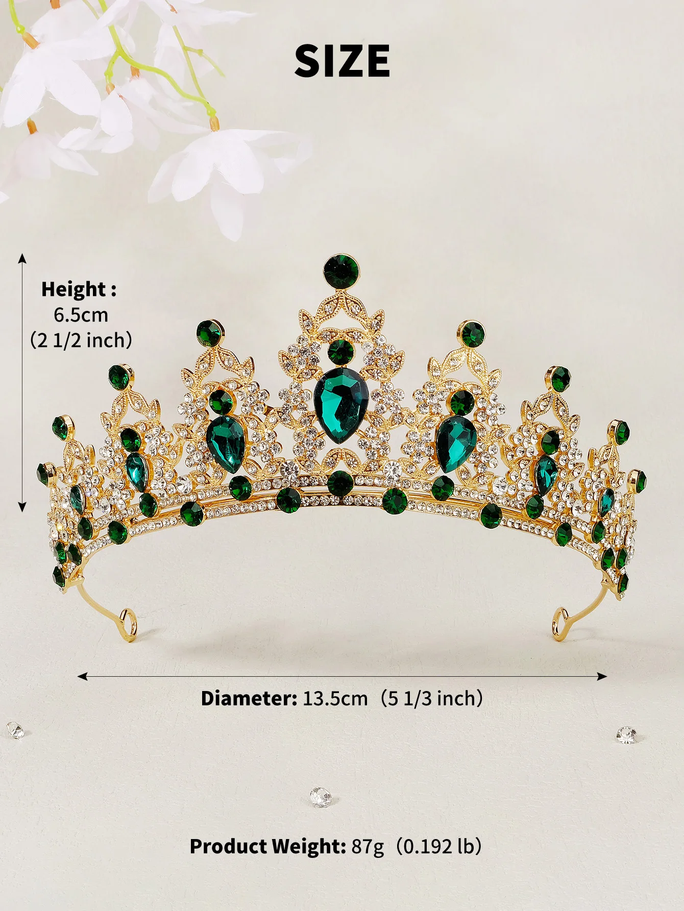 Mode Schwarz Kristall Haar Krone für Frauen Haar Zubehör Prom Gold Farbe Tiaras und Kronen Braut Haar Schmuck Geschenke – Detail 30