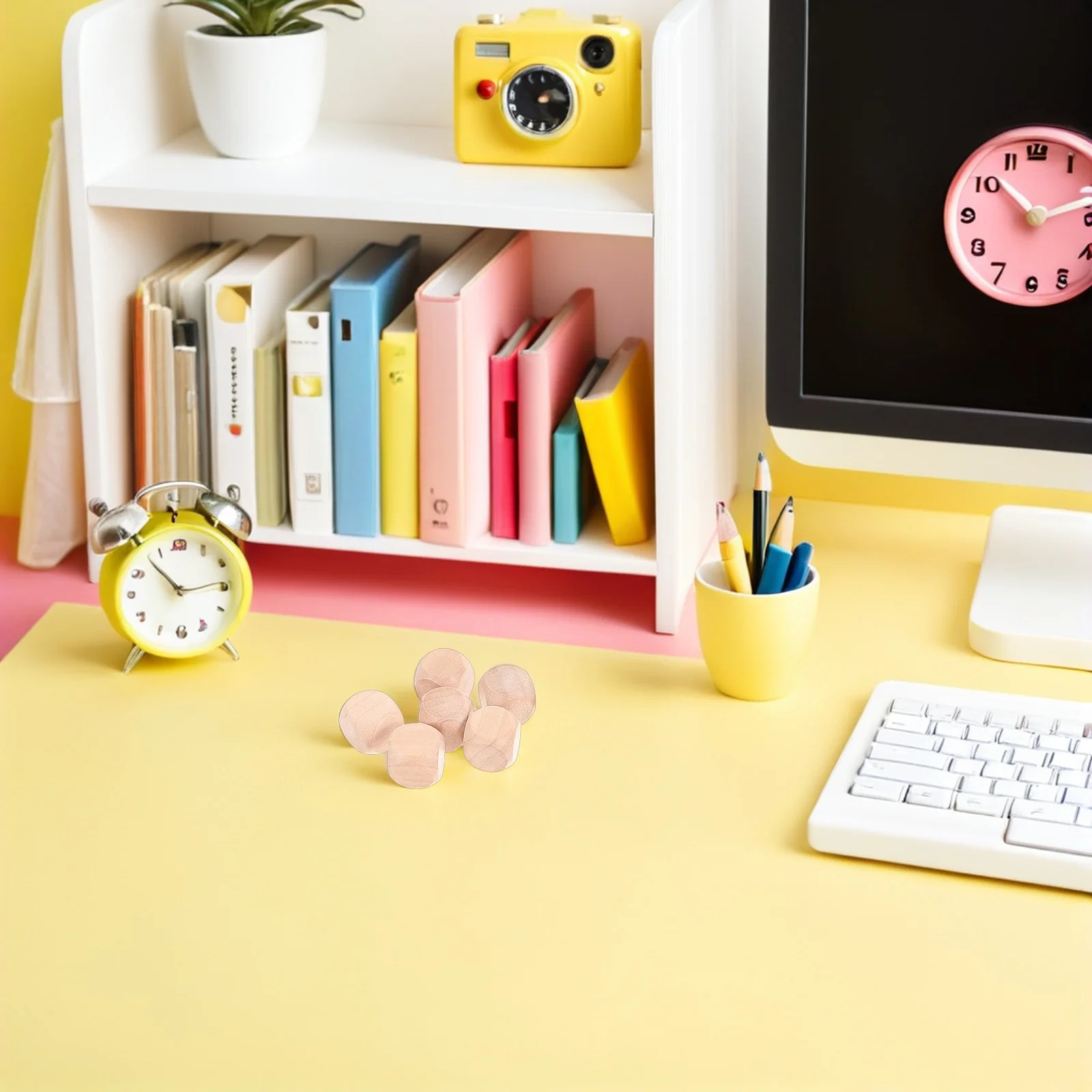 

50pcs Blank Wooden 18Mm Unfinished Craft Cubes Smooth Corner Diy Board Party Supplies Wood Craft Supplies 6 Sided Dices