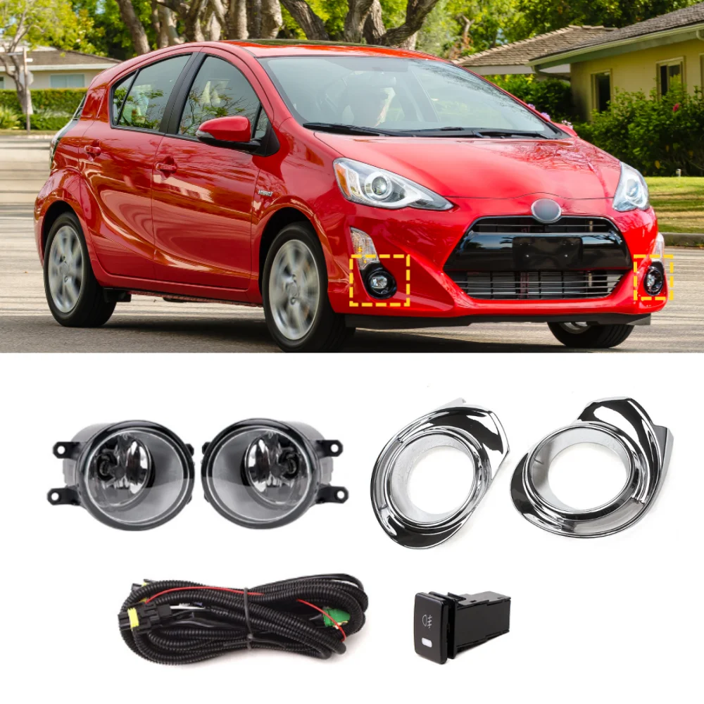 

Для Toyota Prius C AQUA 2015-2017 автомобильный передний бампер галогенная противотуманная фара в сборе
