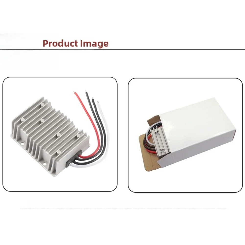 IP68 Rated 25A 13.8V DC DC Converter with 8-40V Input Range Aluminum Housing and Silicone Potting for Durability