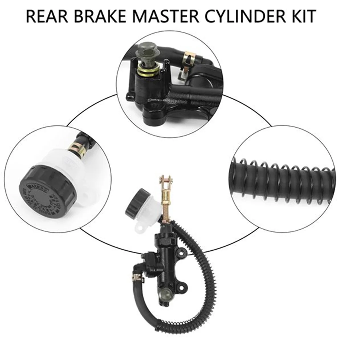 T48C_For Suzuki Motorcycle Rear Brake Master Cylinder GSXR750 85-05 GSXR600 97-05 GSXR400 87-94