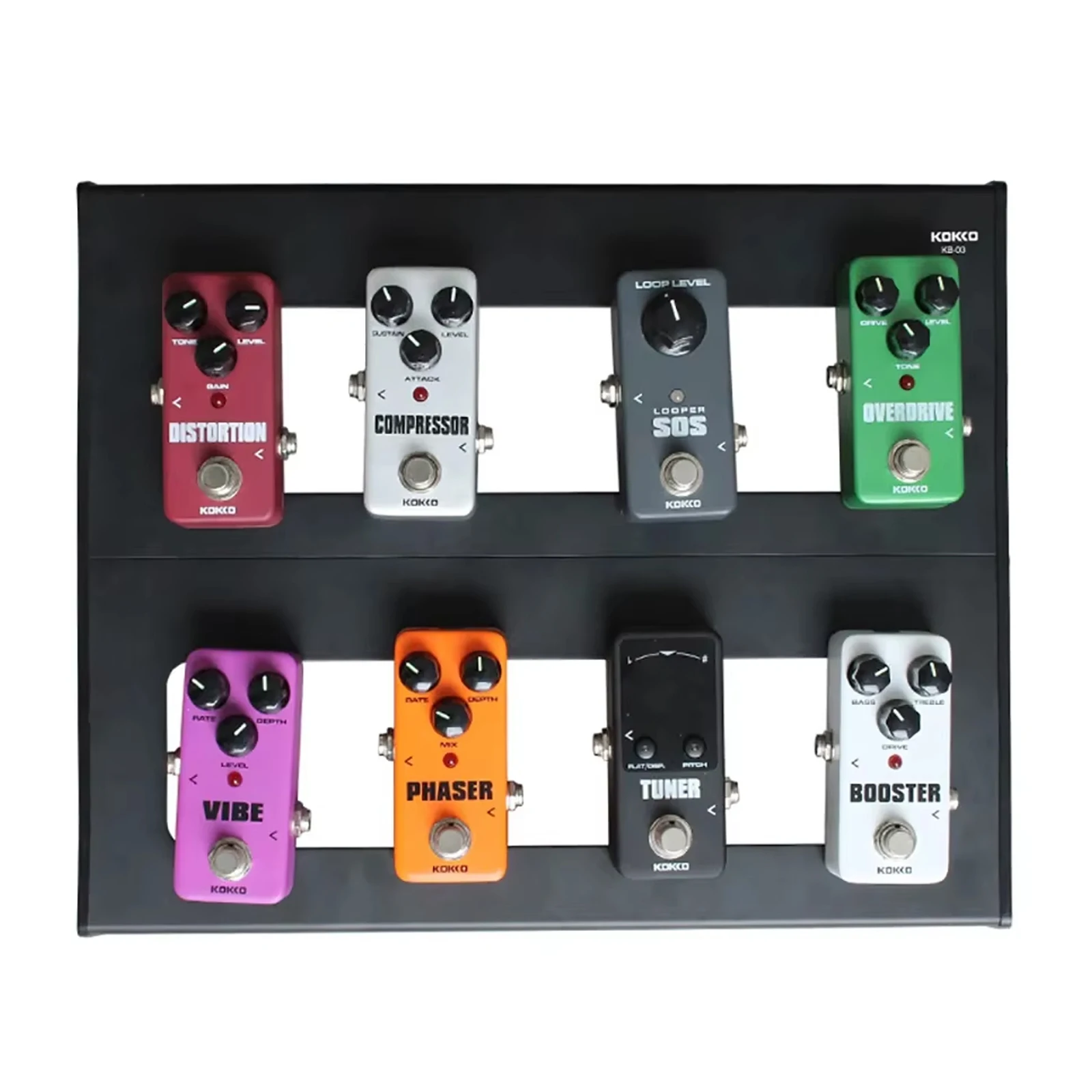 KOKKO KB-02 Guitar Pedalboard Guitar Effect Pedal Board Aluminum Alloy Electric Guitar Pedalboard Stand with Carrying Bag