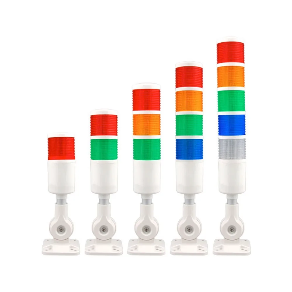 

180 Rotatable Led Signal Tower Light Steady Flashing with Buzzer Signal Warning Lights DC12-24V AC220V Industrial Signal Lamps
