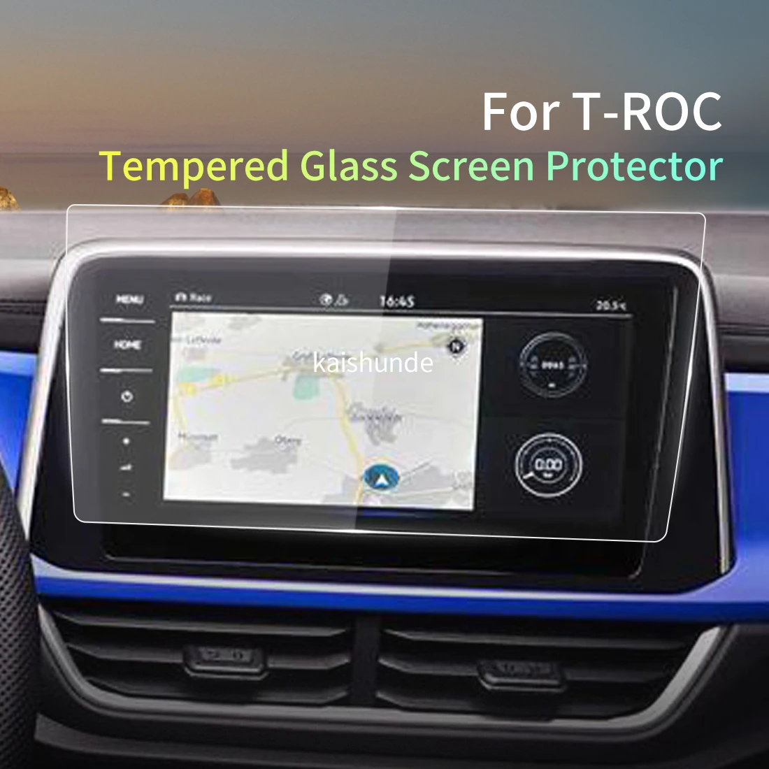 Car Stickers Meters Protector For 2023 public T-ROC Tempered Glass Protective Film Display Navigation Vehicle Accessories