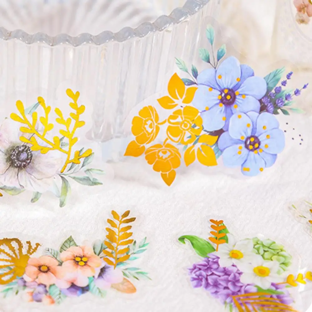 Exquisite Craftsmanship Stickers Vintage Floral Plant Scrapbooking Sticker Set for Diy Crafts Album Notebook 40pcs Exquisite