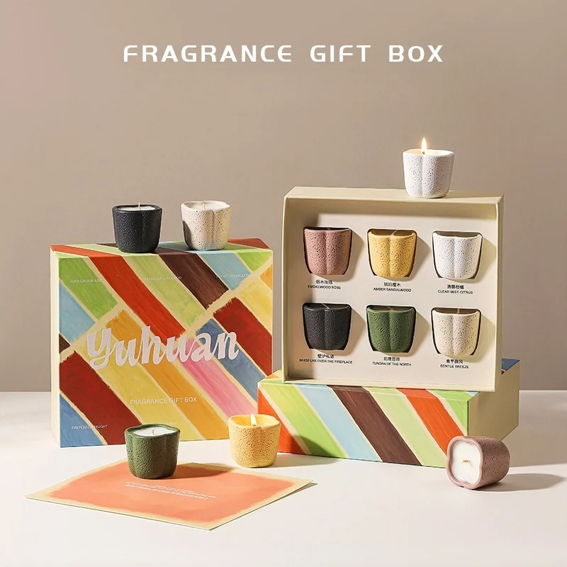Home Fragrance Business - 6pcs 70g Aromatherapy Scented Candle Gift