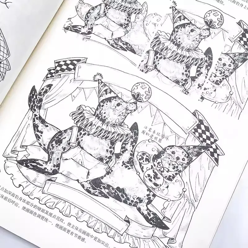 A Animal Symphonies Pintura Art Book, Desenho Tutorial, Linha Preto e Branco, Rascunhos