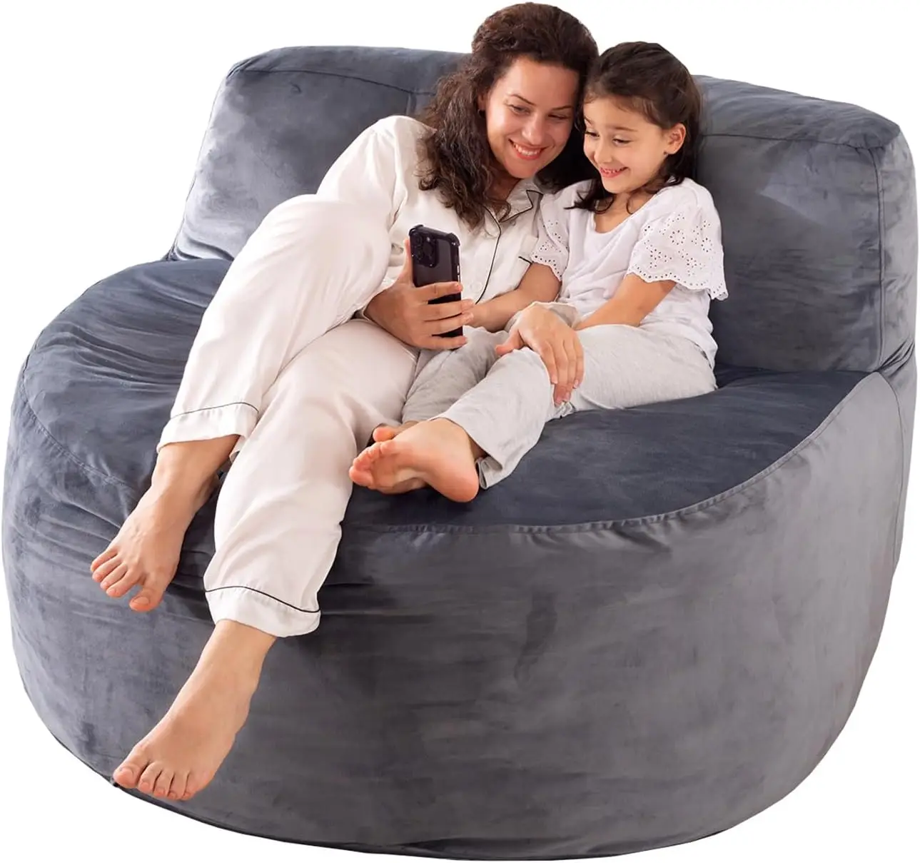 Back Support Bean Bag Chair for Adults,Kids & Teenagers Bean Bags with Memory Foam Filled,4FT Beanbag Chairs Large Sofa with Dut