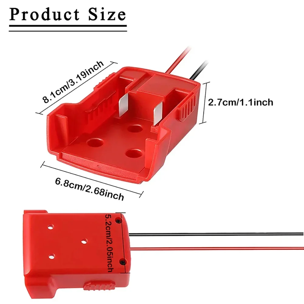 Imagem -06 - Conector Adaptador de Bateria de Lítio para Milwaukee M18 18v Li-ion Bateria Faça Você Mesmo Fonte de Alimentação Adaptador de Roda Dock Holder 4811-1815