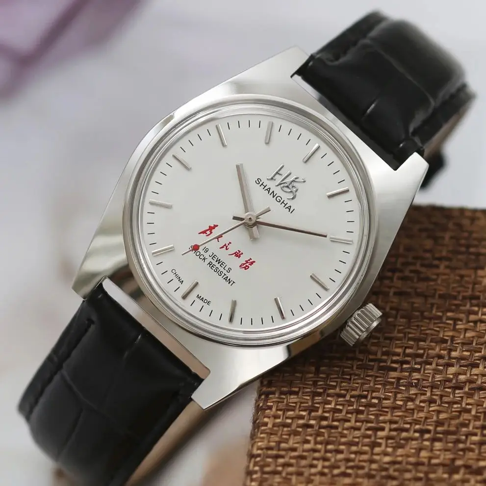 

Мужские часы Retro 7120, 36 мм, Шанхай, механический ручной завод, минималистичные деловые механические наручные часы, дропшиппинг