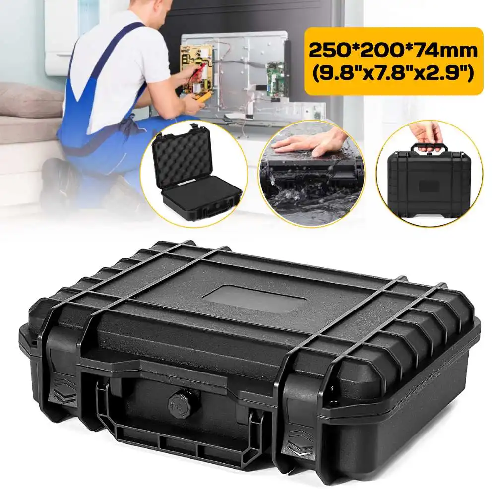 Waterproof Shockproof Tool Case Sealed Tool Box Safety Resistant Camera Photography Multimeter Storage Box Suitcase With Sponge