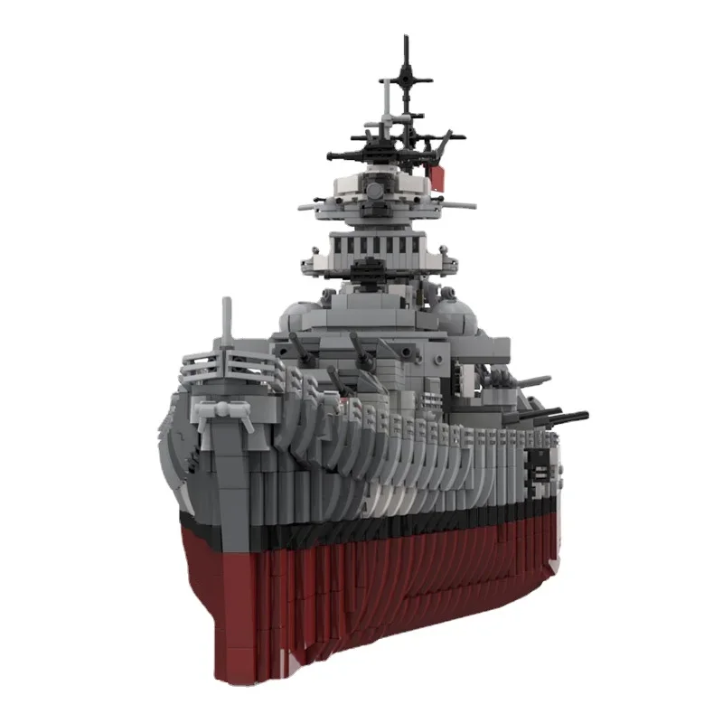 비스마르크 전함 빌딩 블록 7164 Pcs 모델 키트 - 역사적인 독일 군함, 수집품 디스플레이, 성인 및 청소년을 위한 선물