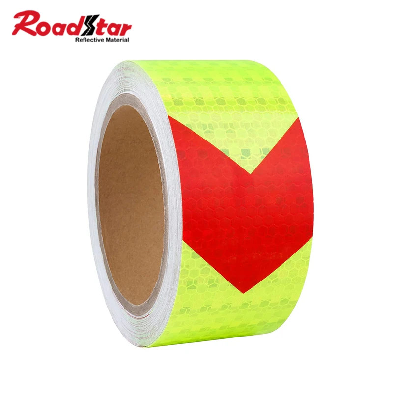 Roadstar High Visibility Reflective Car Sticker Warning Tape for Road Safety Arrow Printed 5cmX10m RS-6490