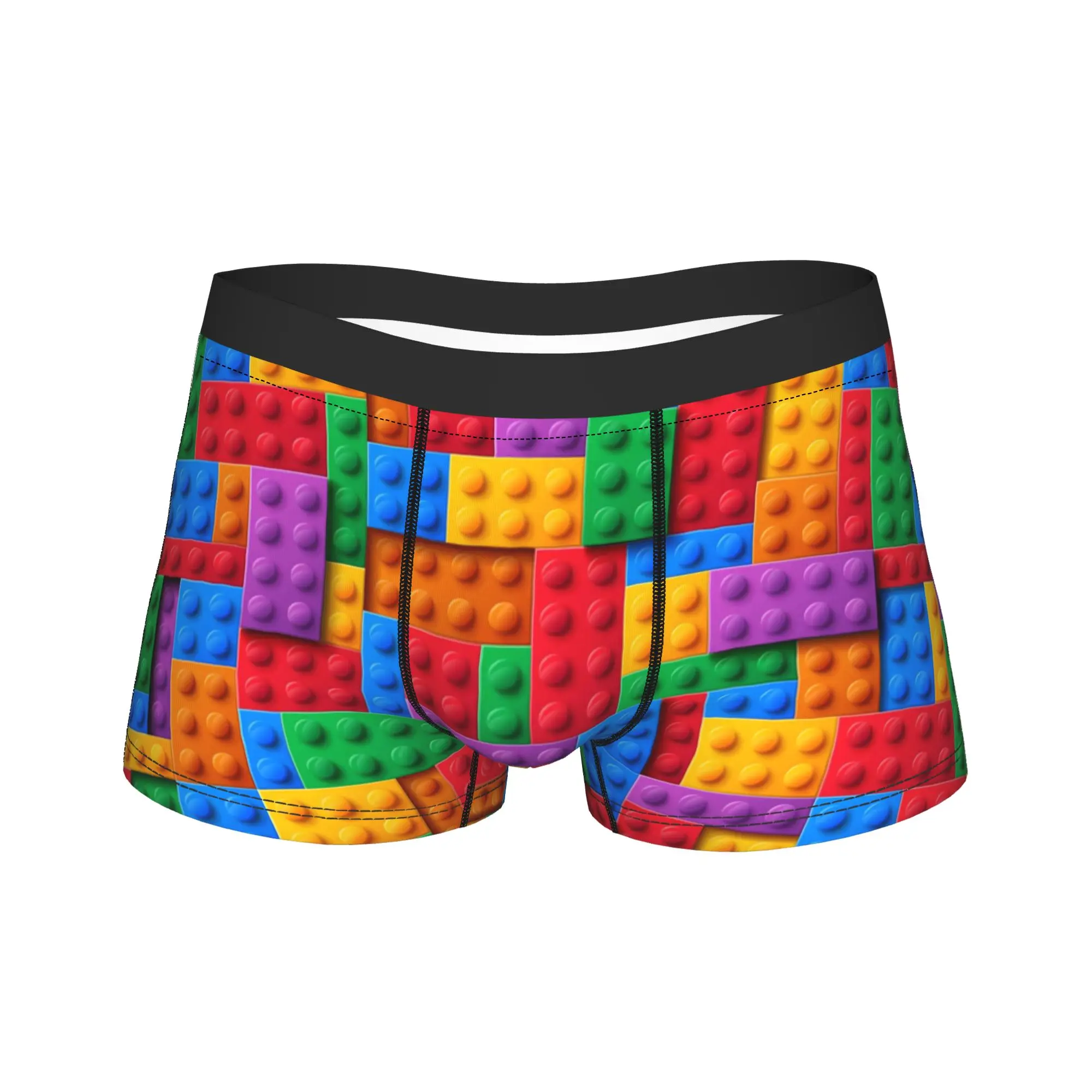Blocks Building Toy Pattern Underwear Legos Texture Men Underpants Printed Comfortable Boxershorts High Quality Shorts Briefs